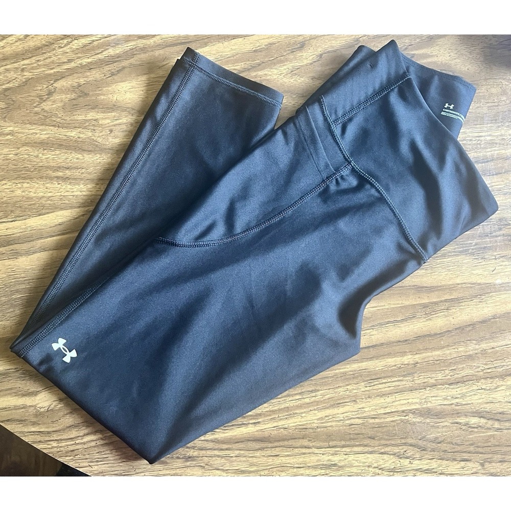 Under Armour Compression Pants Heat Gear Women Size LGT (Large Tall ) Black